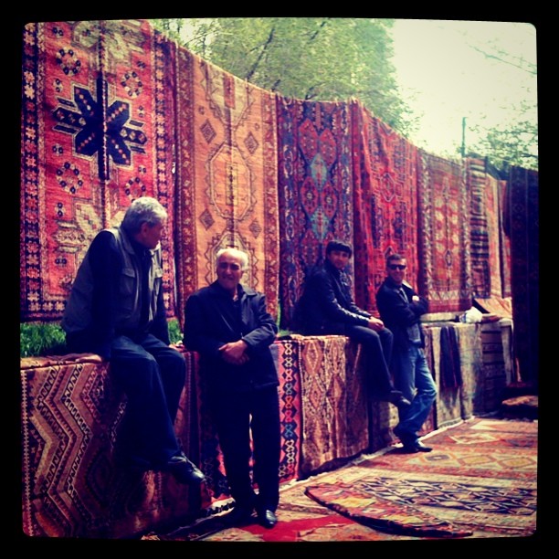 Carpets for sale at Yerevan’s Vernissage market